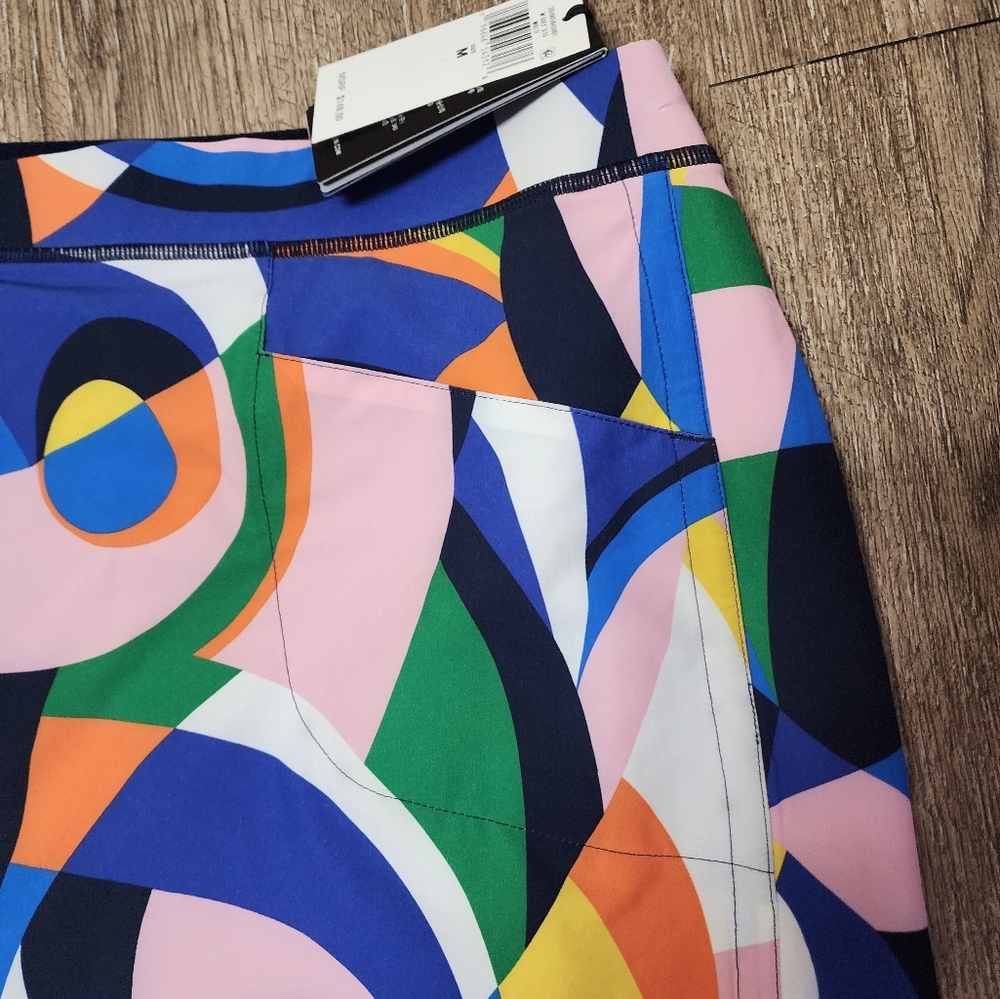 🌷Ralph Lauren 15" Print Performance Skort Riviera Abstract Women's Size Medium - Picture 7 of 11
